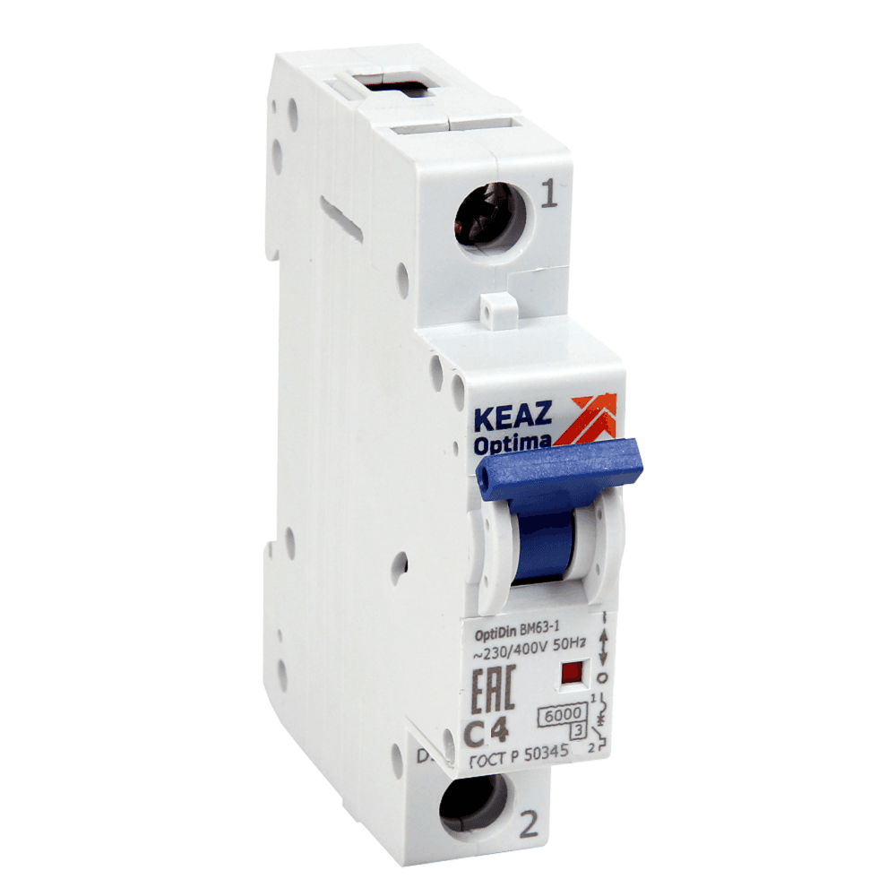 Выключатель автоматический модульный OptiDin BM63-1C6-УХЛ3