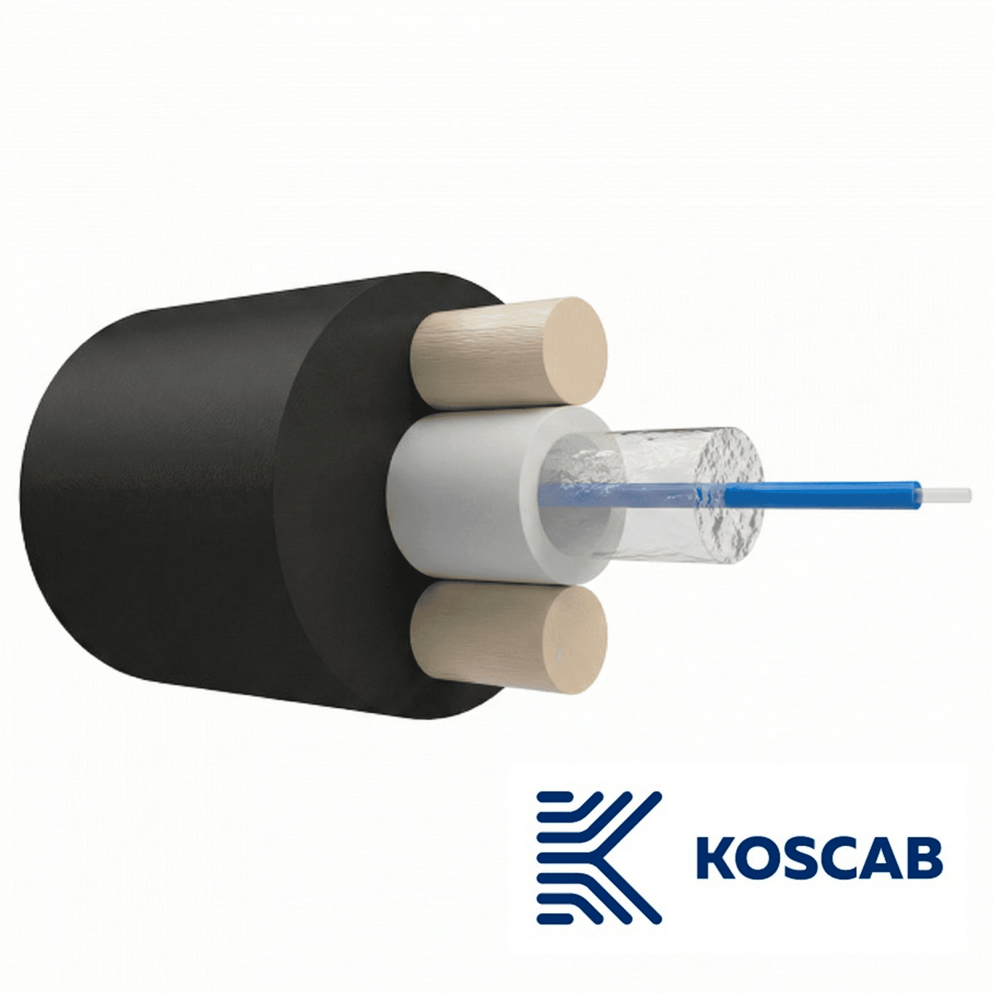 Дроп-кабель круглый, с ЦТ, усилен стеклопрутками, 1-24 ОВ, G.657.A1, полиэтилен, 1.5 кН