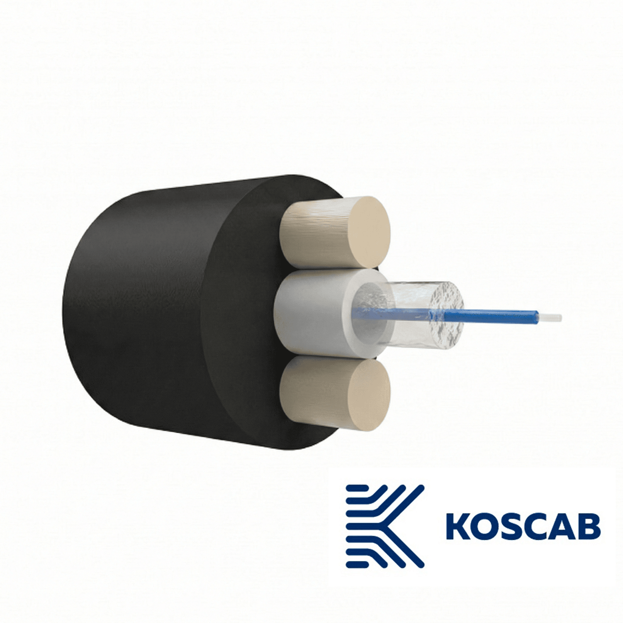 Дроп-кабель круглый, с ЦТ, усилен стеклопрутками, 1-24 ОВ, G.657.A1, полиэтилен, 3 кН